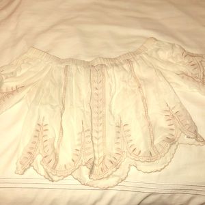 Off the shoulder LUSH white top. Size small